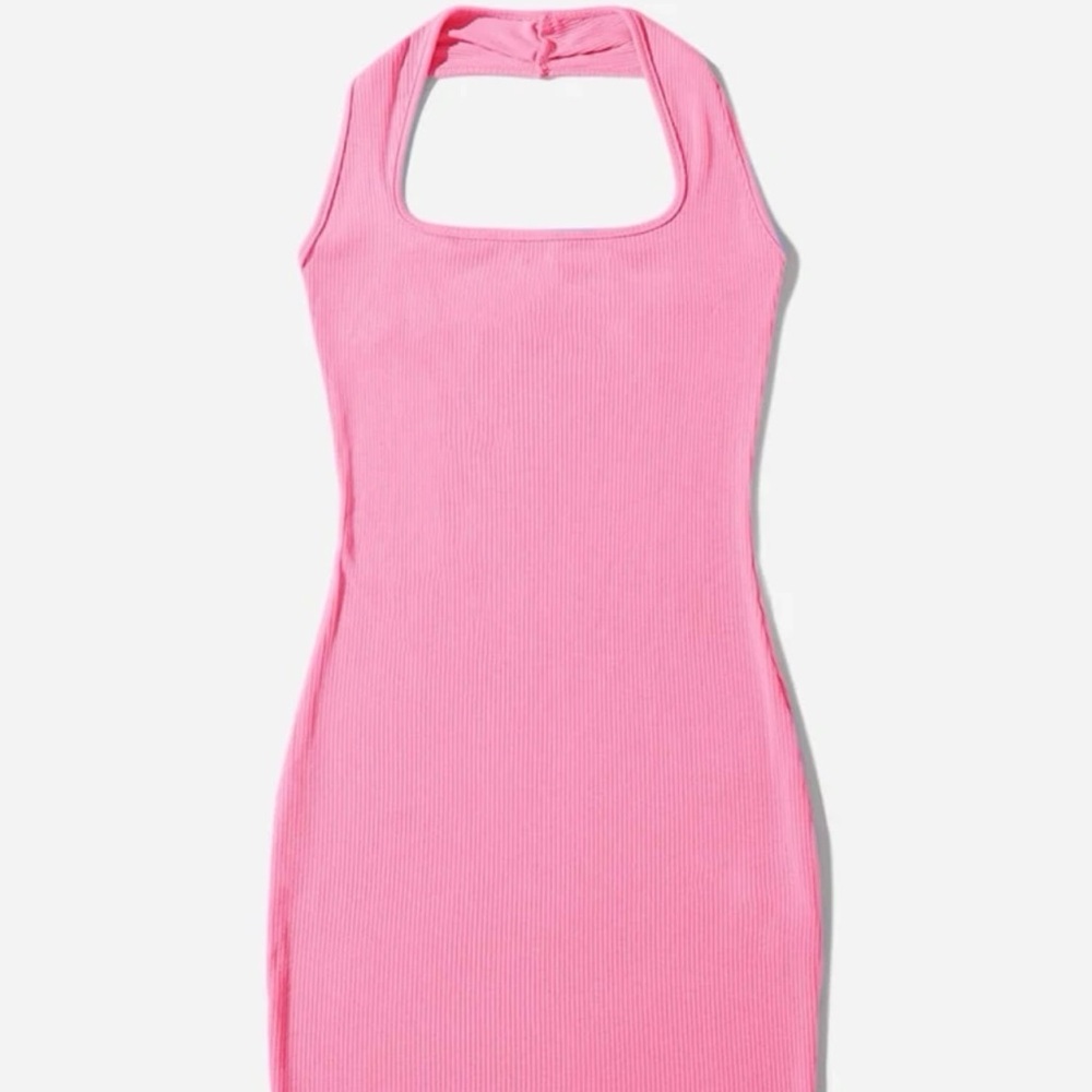 🔥 SALE Pink Bodycon Halter Dress | Size Large